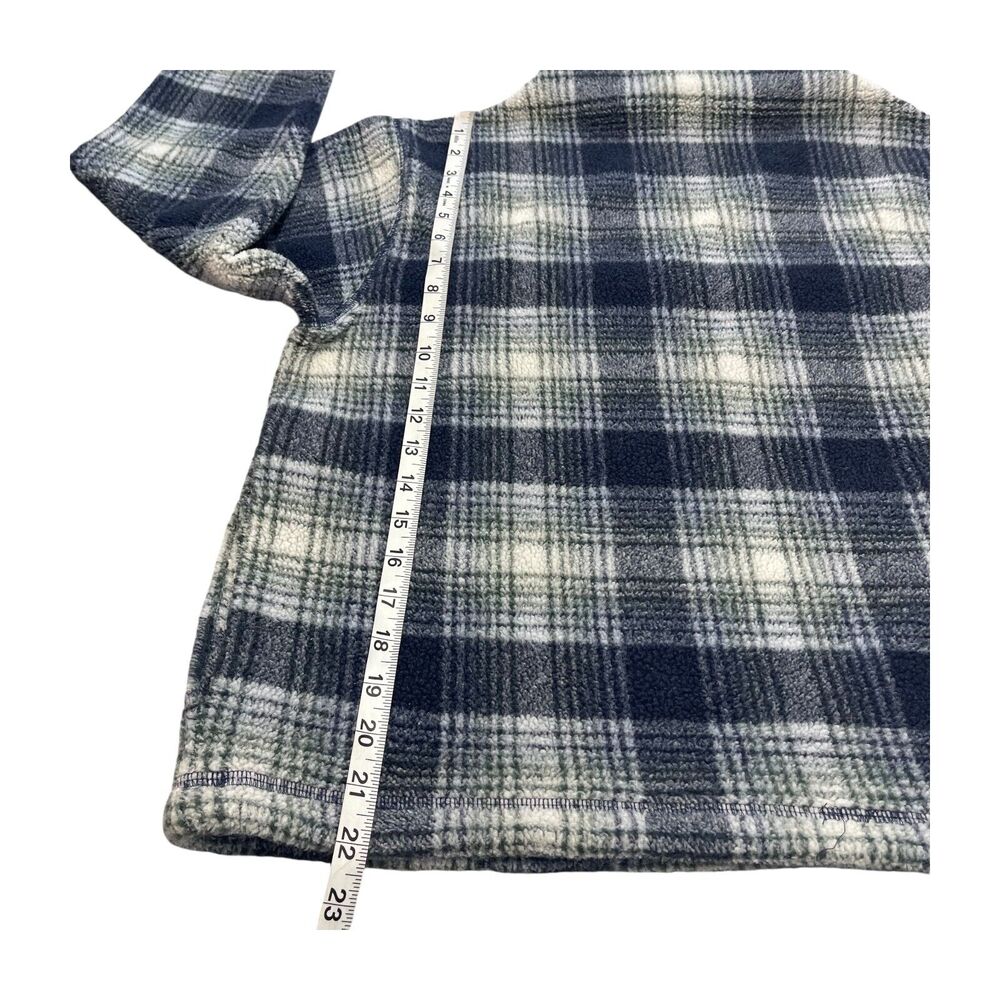 Liz Claiborne Sweater Women's Medium Black Green Plaid Polyester Drawstring Hem - Picture 4 of 8